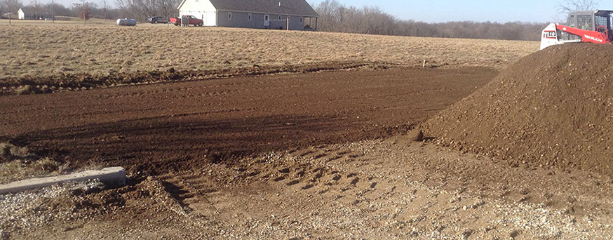 Garage site prep, Sparland, IL