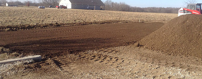 Garage site prep, Sparland, IL